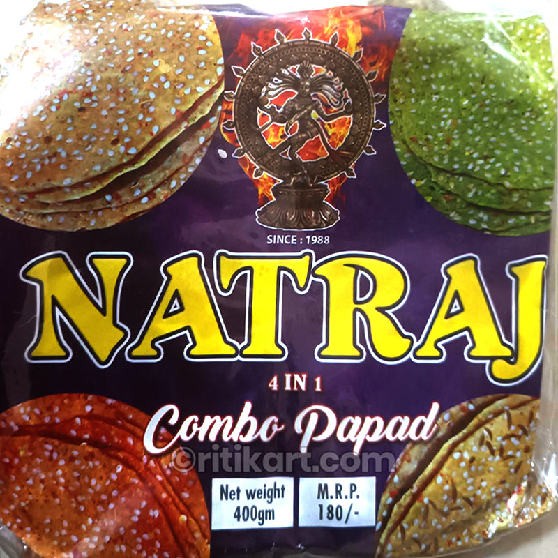 Berhampur Special 4 in 1 Combo Papad Zeera,Tamato,Puidna and Rasi Papad