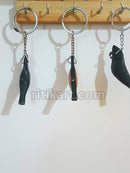 Cow Horn Made Key Rings (Set of 3).