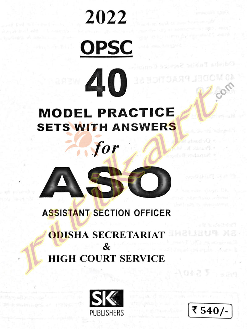 40 Model Practice Sets with Answers for ASO_2