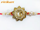 Designer Om Rakhi Golden Colour