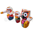 Jagannath Balabhadra Subhadra Wooden Idol 6 Inch High-pc2