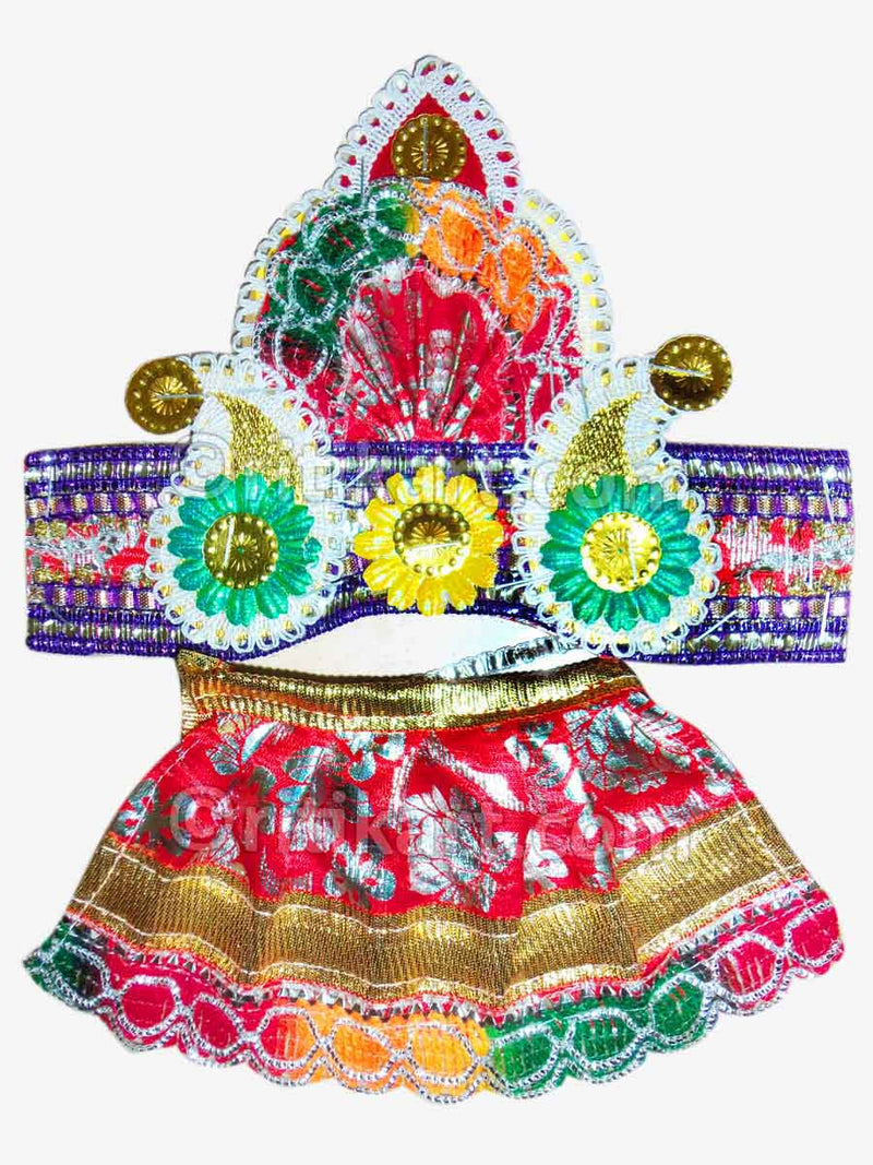 Puja Mukta dress 08 inch Jagannath Balabhadra Subhadra Idol-pic3