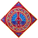 Wall Decor Applique Dancing Peacock Duo Design