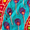 Wall Decor Applique Dancing Peacock Duo Design-pc3