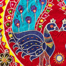 Wall Decor Applique Dancing Peacock Duo Design-pc2