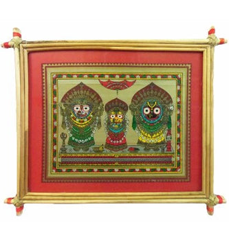 Wall Hanging Palm Leaf Paintings of Lord Jagannath