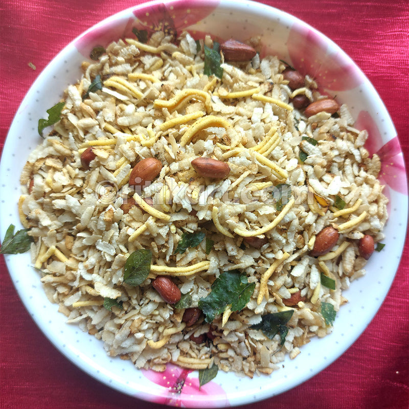 Home Made Specia Roasted Chuda(Poha) Mixture 400gms.