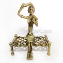 Tribal Woman Hair Combing Dhokra Art Showpiece