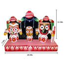 Lord Jagannath Balabhadra Subhadra idol 4 inch with Dias pic-1