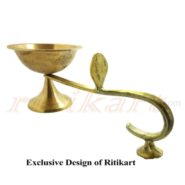 Brass Karpur Aalati Stand pic-1