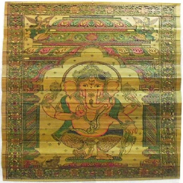 Palm Leaf Pattachitra Painting Colourful Ganesh