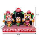 Lord Jagannath Balabhadra Subhadra 4 Inch idol With Prabha-pc1