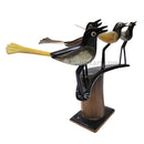 Horn Work - Cow Horn 4 Bird Sitting on Tree Stand