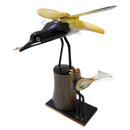 Horn Made Showpiece – Bird with Chick on a Tree Stand