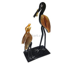 Horn Made Showpiece Crane with its two baby cranes