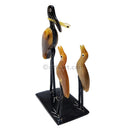 Horn Made Showpiece Crane with its two baby cranes