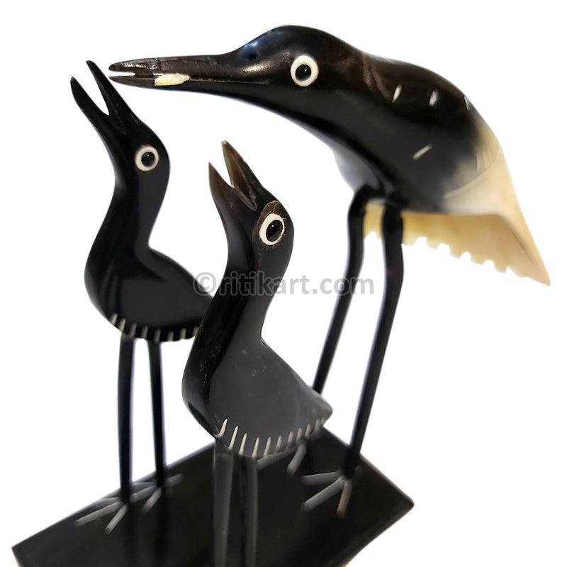 Horn Crafts Showpiece-Bird's Family