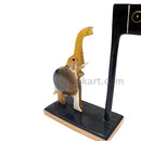 Cow Horn Made Elephant with Flag