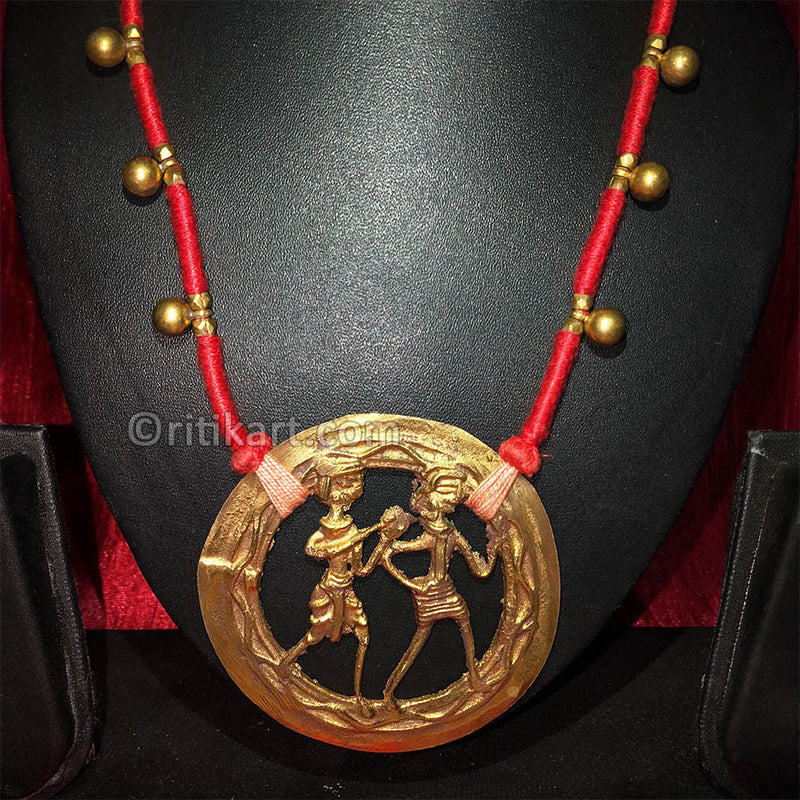 Tribal Dokra with Village Couple Style Necklace