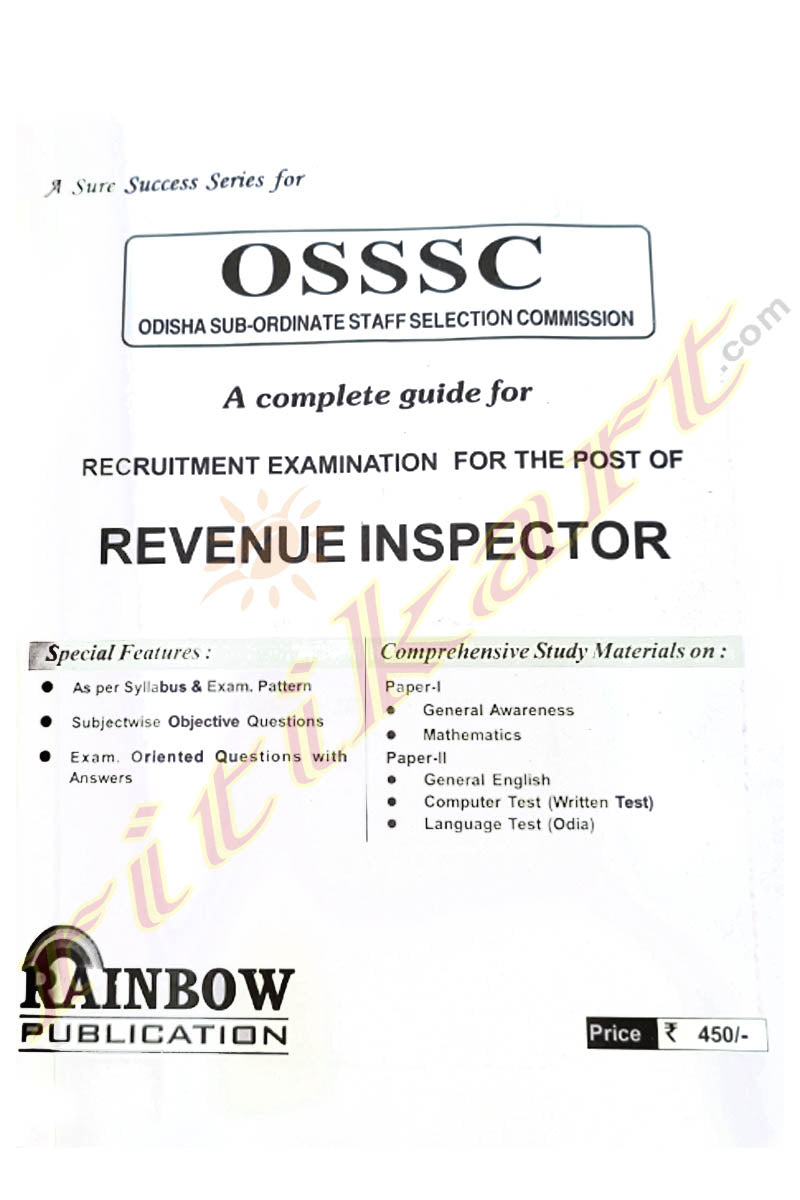 OSSSC Revenue Inspector (RI) Exam Guide Book
