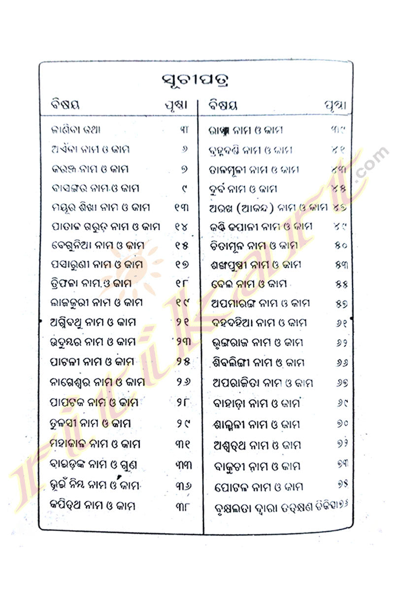 Sarba Rogahari Brukhyalata Guna by Shri Gadadhara Dash.