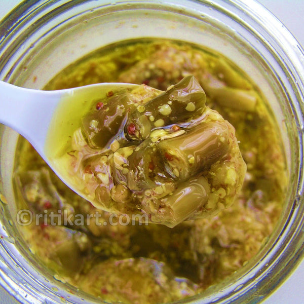 Green Chilli Pickle/Hari Mirch ka Achaar/Lanka Achaara_1