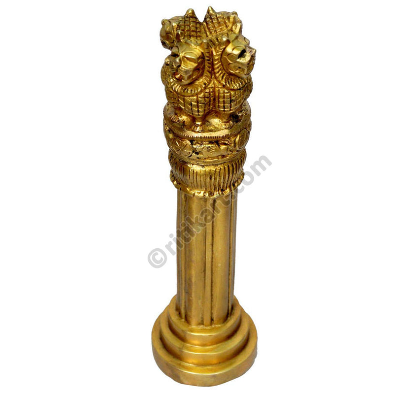 Brass Handcrafted Ashoka Pilla Stambha 6 inches_2
