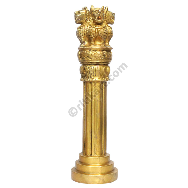 Brass Handcrafted Ashoka Pilla Stambha 6 inches_1