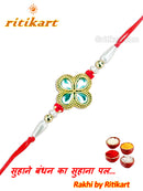Designer Pearl and Stone Rakhi