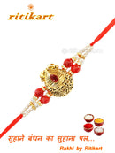 Designer Rakhi Golden Colour