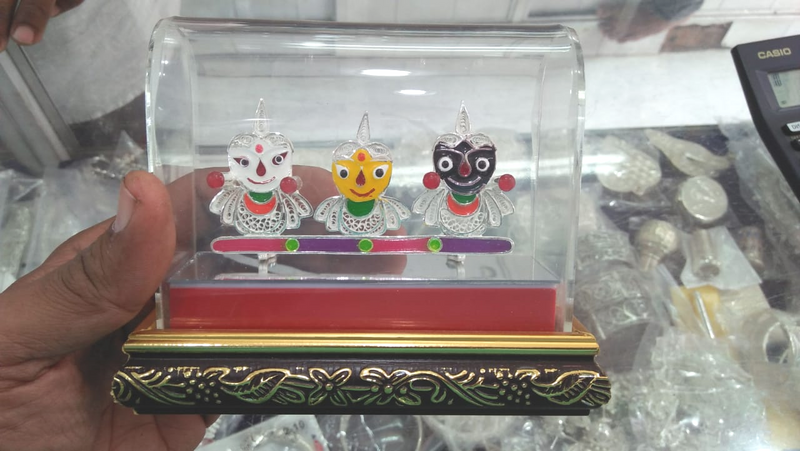 Silver Filigree of Lord Jagannath Balabhadra and Subhadra