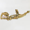 Dhokra Art Tribal Woman Side Sleeping and Reading Book