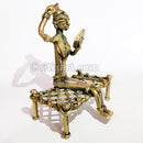 Tribal Woman Hair Combing Dhokra Art Showpiece