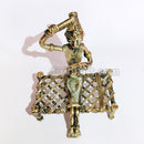 Tribal Woman Hair Combing Dhokra Art Showpiece