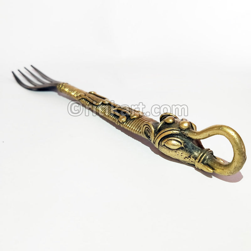 Dhokra Brass Spoon Showpiece