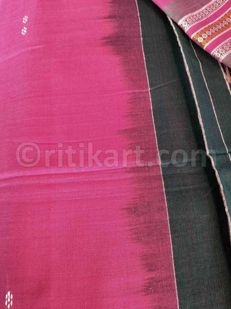 Rekha Butti Work Pink Maniabandha Cotton Saree-pic2