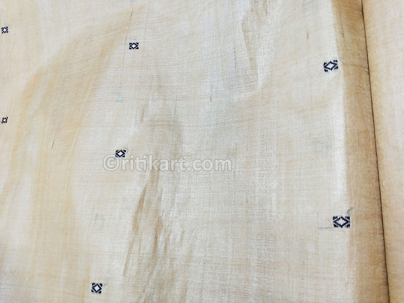 Tussar Fine Silk Raw Golden Yellow Fabric p-2