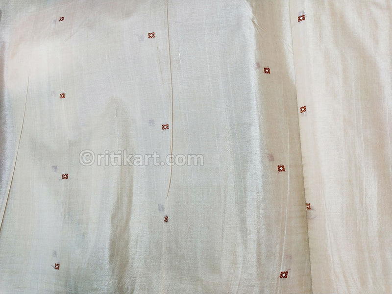 Tussar Fine Silk Raw Fabric Natural p-2