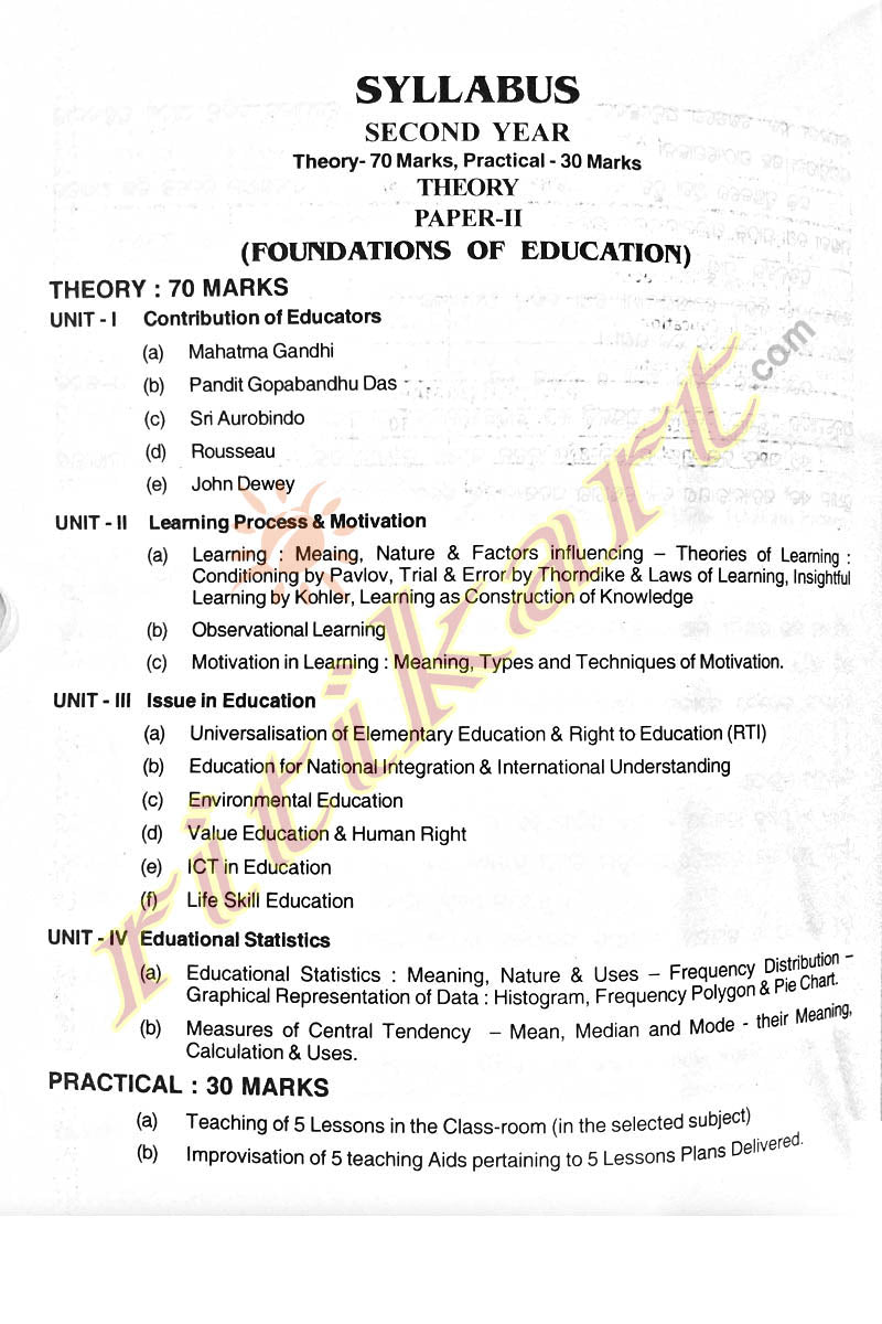 '+2 Foundations of Education Book_syllabus
