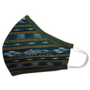 Sambalpuri Handloom Triple Layer Mask- Battle Green Color