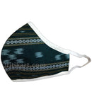 Sambalpuri Handloom Triple Layer Mask- Pine Green Color