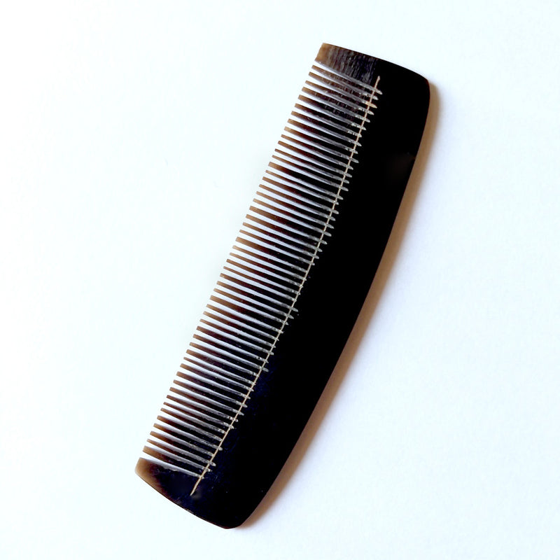 Pure Buffalo Horn Black Pocket Comb (Medium Size)