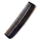 Medium 2-in-1 Cow Horn Black Comb 15cm