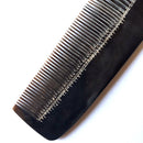 Medium 2-in-1 Cow Horn Black Comb 15cm
