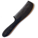 Horn Black Comb with Handle 18 Cm