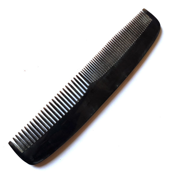 Pure Buffalo Horn Black Horn Comb 18 Cm (Two-in-One)