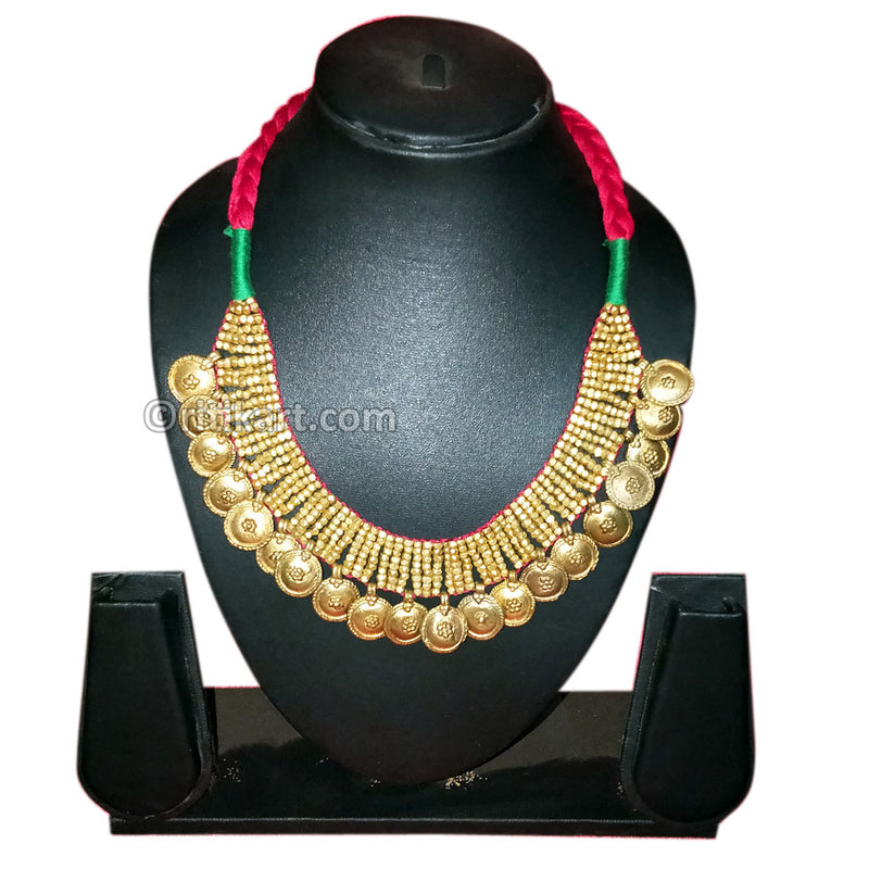 Breathtaking Tribal Dhokra Choker Bell Necklace_1