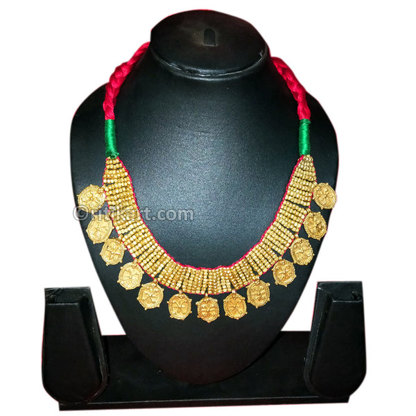 Tribal Dhokra Choker Bell Necklace Design-2_1