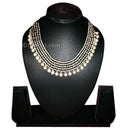 Tribal White Metal Choker Bell Necklace Design-5_front