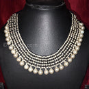 Tribal White Metal Choker Bell Necklace Design-5_1